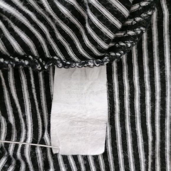 Runway Seven Womens Black White Round Neck Striped Hi Low Flowy Top Size S - Picture 6 of 6